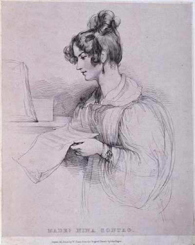 Mademoiselle Nina Sontag, vyrytý William Sharp (1803-75) od John (after) Hayter
