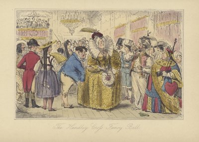 The Handley Cross Fancy Ball (barevný lept) od John (after) Leech