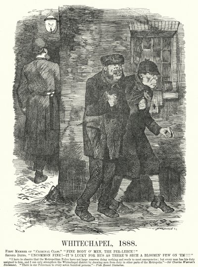 Punč karikatura: Whitechapel od John (after) Tenniel
