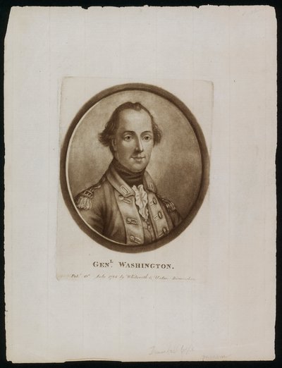 Portrét generála [George] Washingtona (rytina) od John (after) Trumbull