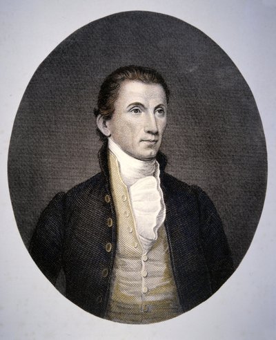 James Monroe (1758-1831) rytý Asher Brown Durand (1796-1886) (barevná rytina) od John (after) Vanderlyn