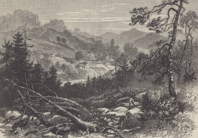 Kanadské pohraničí (litho) od Walter Charles Mills