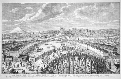 Staré Tokio: město Edo (litho) od Walter Charles Mills