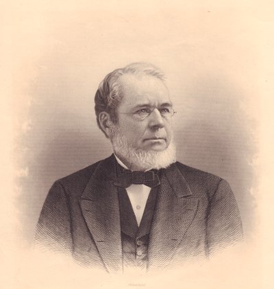 Portrét amerického rytce Andrewa Varicka Stouta (1835-1906), rytina F E Jones z dámského úložiště, Spojené státy americké, cca 1870 od Walter Charles Mills