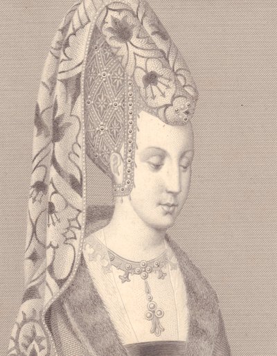 Portrét Isabelle nebo Isabeau Bavorsko-Ingolstadt, královny Francie od Walter Charles Mills
