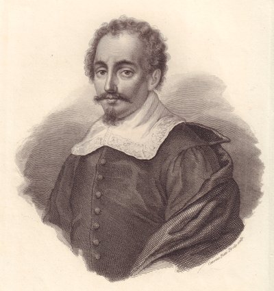 Portrét italského geografa Jacopa Cantelliho (1643-1695), mědirytina Caterina Piotti-Pirola od Walter Charles Mills