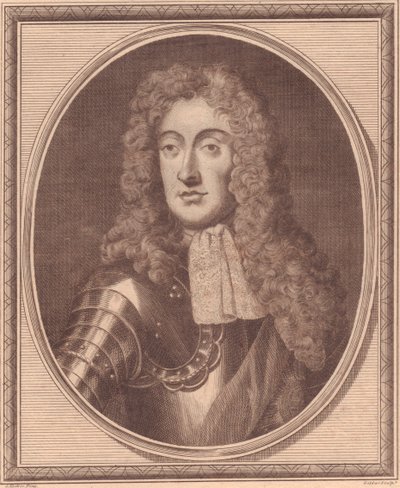 Portrét Jakuba II. z Anglie (1633-1701), mědirytina od Johna Goldara (1729-1795) z malby G Knellera od Walter Charles Mills