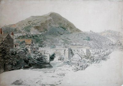 Bridge, Llangollen (akvarel na papíře) od John Alexander Gresse