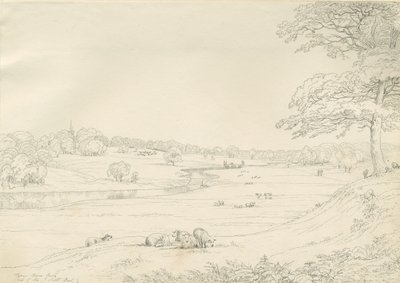 [Skvělý] Barr Park: kresba perem a tuší a [počátek 19. století] od John Allport