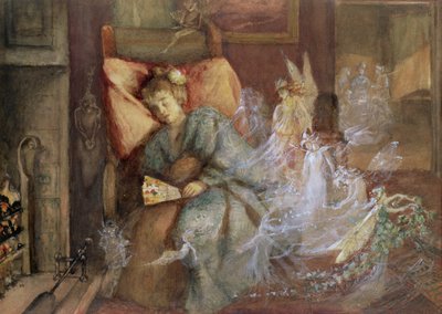 Sen (wc, kvaš na papíře) od John Anster Fitzgerald