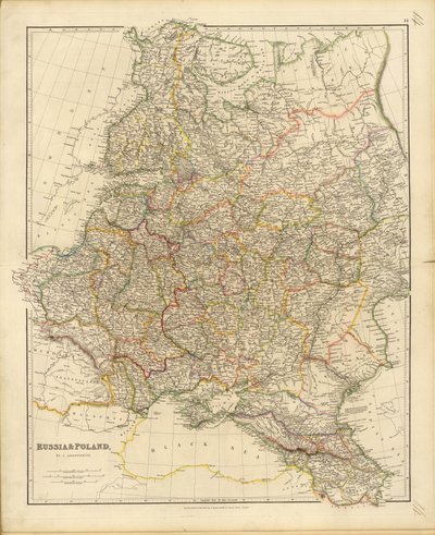 Mapa Ruska a Polska, 1832. od John Arrowsmith