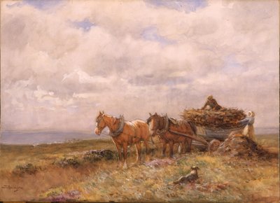 Kresba Carting Turf (akvarel zvýrazněný bílou barvou na papíře) od John Atkinson
