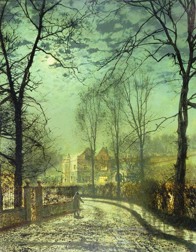 Měsíčná cesta, 19. století od John Atkinson Grimshaw