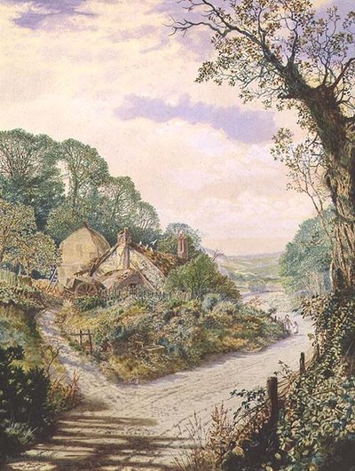 Letní poledne, stará farma, Wharfedale od John Atkinson Grimshaw