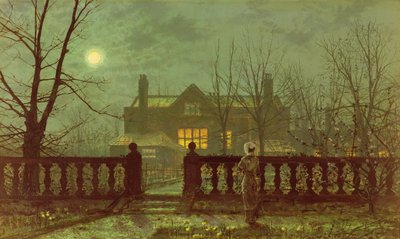 Dáma v zahradě za měsíčního svitu, 1882 od John Atkinson Grimshaw