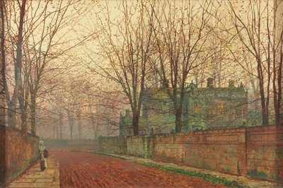 Listopadové ráno, Knostrop Hall, Leeds od John Atkinson Grimshaw