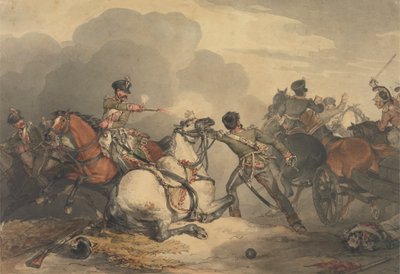 Bitevní scéna od John Augustus Atkinson