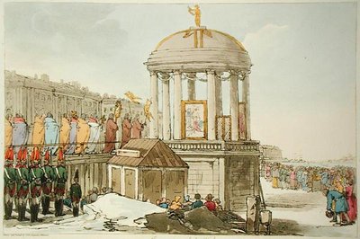 Zasvěcení vod, leptané umělcem, vydáno 1804 (barevné lito) od John Augustus Atkinson