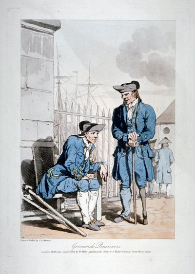 „Greenwichští důchodci“, 1808 od John Augustus Atkinson