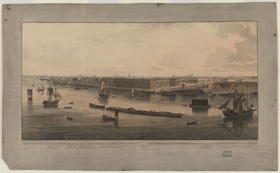 Panoramatický pohled na Petrohrad, mezi 1805 a 1807 od John Augustus Atkinson