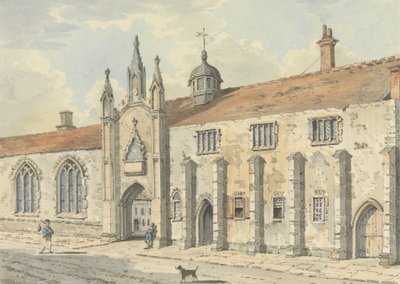 Škola ve Wells, Somerset od John Augustus Atkinson