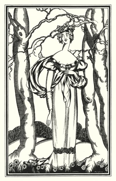 Ilustrace pro Dona Juana od Lorda Byrona: Lady Adeline, můj Dian Efezských (litho) od John Austen