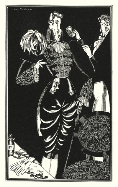 Ilustrace pro Dona Juana od Lorda Byrona: Vytvořeno mládím, slávou a armádním krejčím (litho) od John Austen