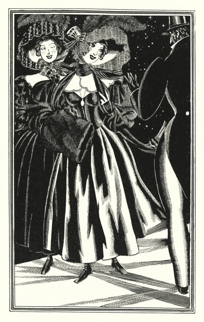 Ilustrace pro Dona Juana od Lorda Byrona: Pěší Pafové, slušní, ale nemorální (litho) od John Austen