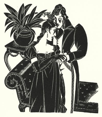 Ilustrace pro Madame Bovary od Gustava Flauberta (litho) od John Austen