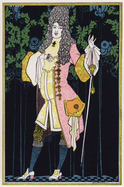 Ilustrace pro "Rogues In Porcelain", Různé básně osmnáctého století (barevné lito) od John Austen
