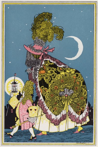 Ilustrace pro "Rogues In Porcelain", Různé básně osmnáctého století (barevné lito) od John Austen