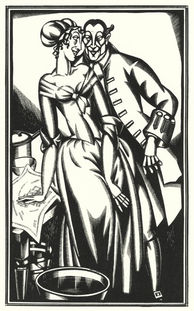 Ilustrace pro Tristram Shandy od Laurence Sterne (litho) od John Austen