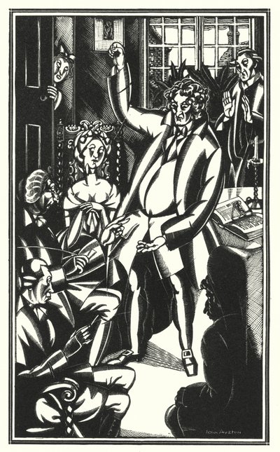 Ilustrace pro Tristram Shandy od Laurence Sterne (litho) od John Austen