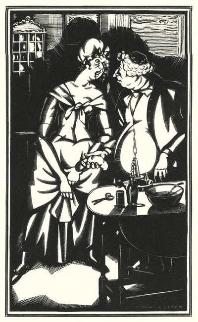 Ilustrace pro Tristram Shandy od Laurence Sterne (litho) od John Austen