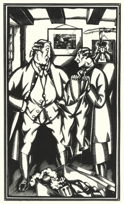Ilustrace pro Tristram Shandy od Laurence Sterne (litho) od John Austen
