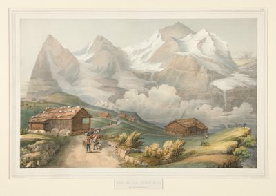 Pohled na Jungfrau z Wengernalp od John Bachmann