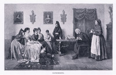 Katechizace, z The Magazine of Art 1893, Cassell and Company od John Bagnold Burgess
