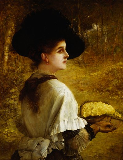 Košík petrklíčů, od John Bagnold Burgess