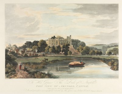 Tento pohled na hrad Arundel od John Baily
