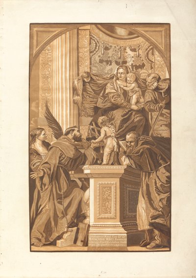 Svatá rodina a čtyři svatí od John Baptist Jackson