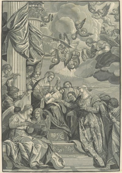 Mystická svatba svaté Kateřiny od John Baptist Jackson