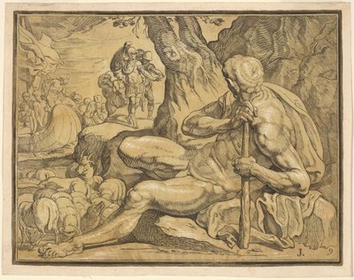 Ulysses a Polyphemus od John Baptist Jackson, after Francesco Primaticcio