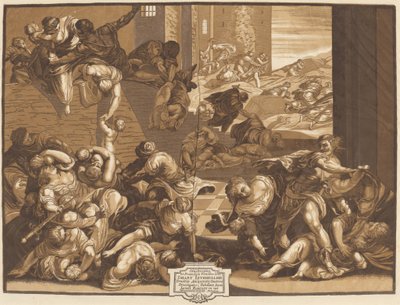 Masakr neviňátek od John Baptist Jackson, after Jacopo Tintoretto
