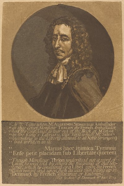 Algernon Sidney od John Baptist Jackson after Justus van Verus