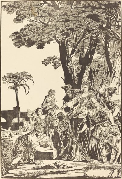 Nalezení Mojžíše od John Baptist Jackson after Veronese