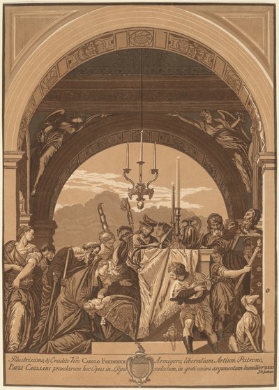 Prezentace v chrámu od John Baptist Jackson, after Veronese