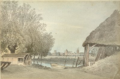 Ferry Hinksey, poblíž Oxfordu, 15. června 1789 od John Baptist Malchair