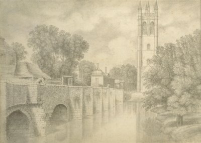Magdalenin most a věž, 18. století od John Baptist Malchair