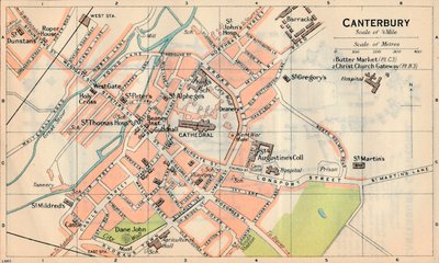 Canterbury, 20. století od John Bartholomew