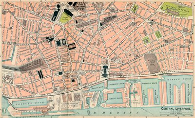 Centrální Liverpool, 20. století od John Bartholomew